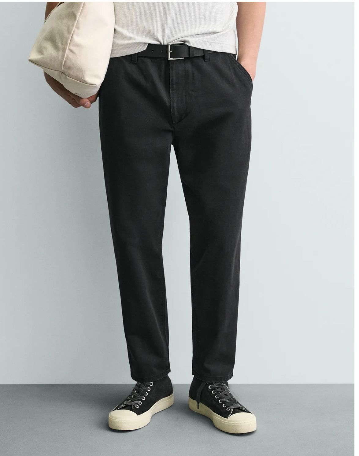 ZARA Milano Carrot Fit Trousers – Midnight Black