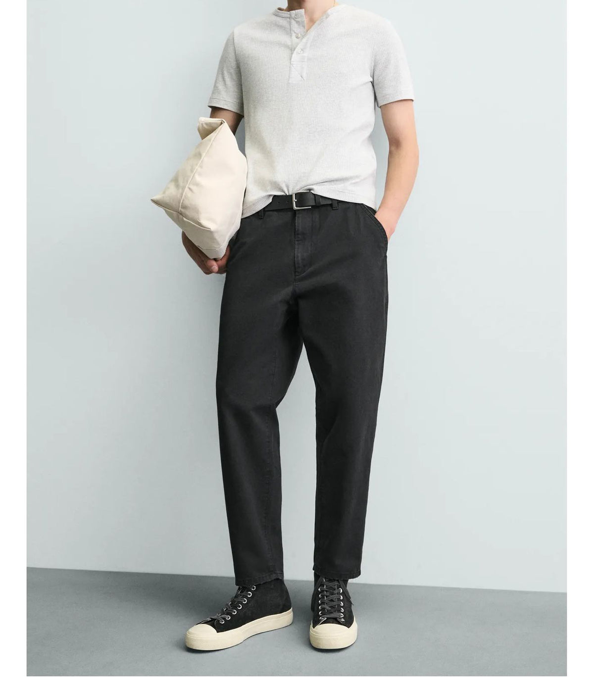 ZARA Milano Carrot Fit Trousers – Midnight Black