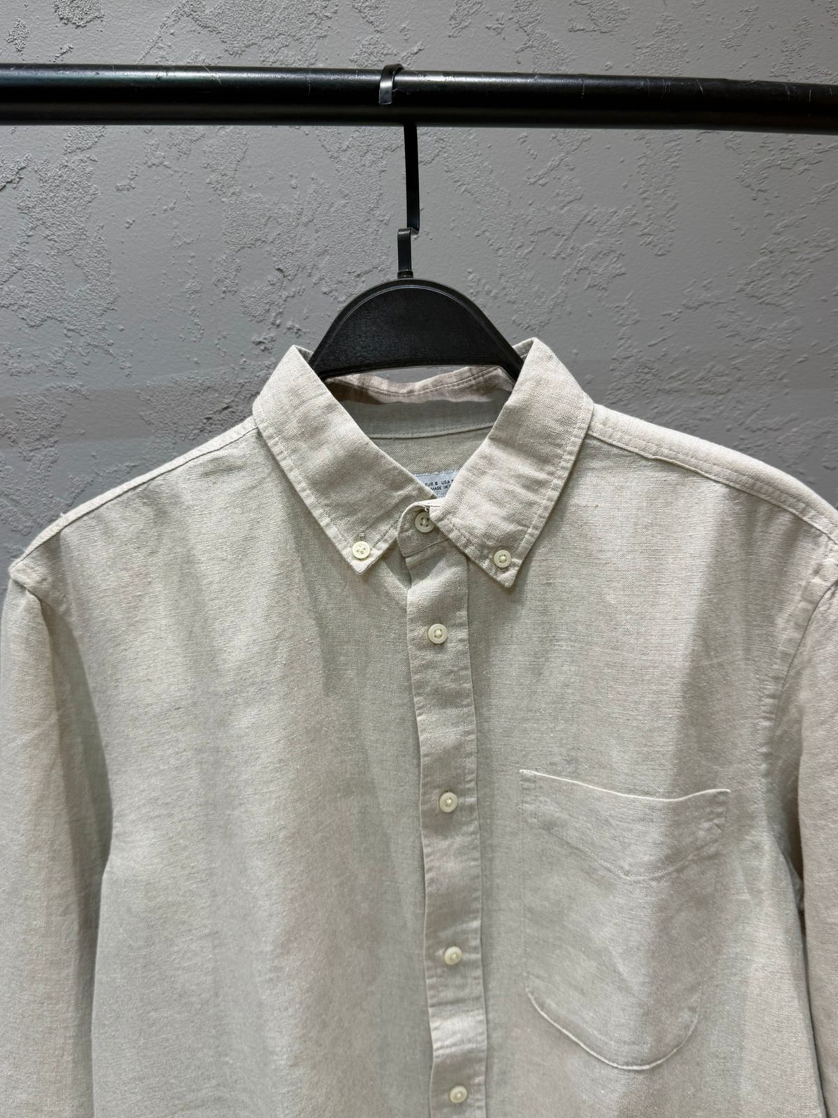 ZARA Riviera Cotton Linen Shirt – Stone Beige