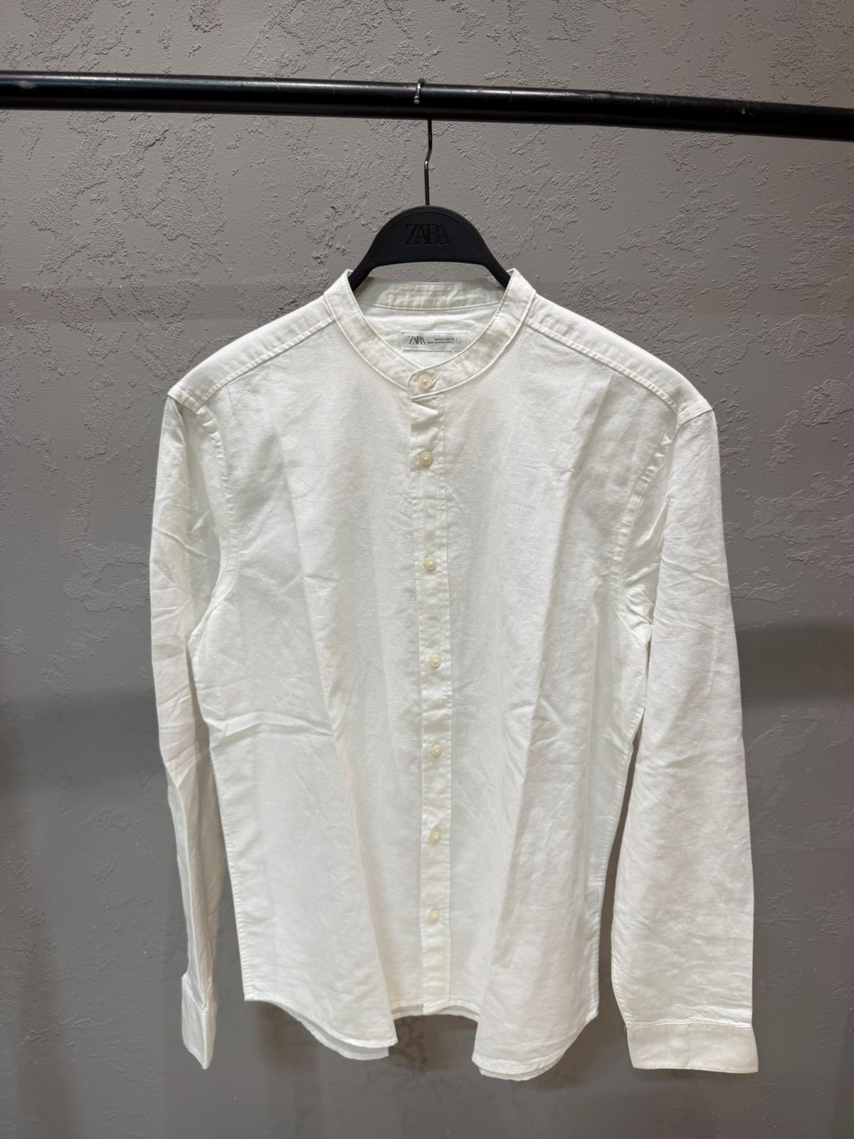 ZARA Riviera Cotton Linen Shirt – White