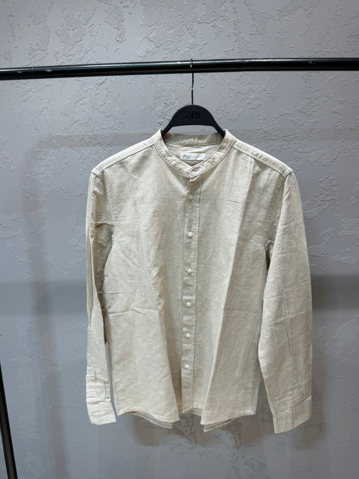 ZARA Riviera Cotton Linen Shirt – Beige
