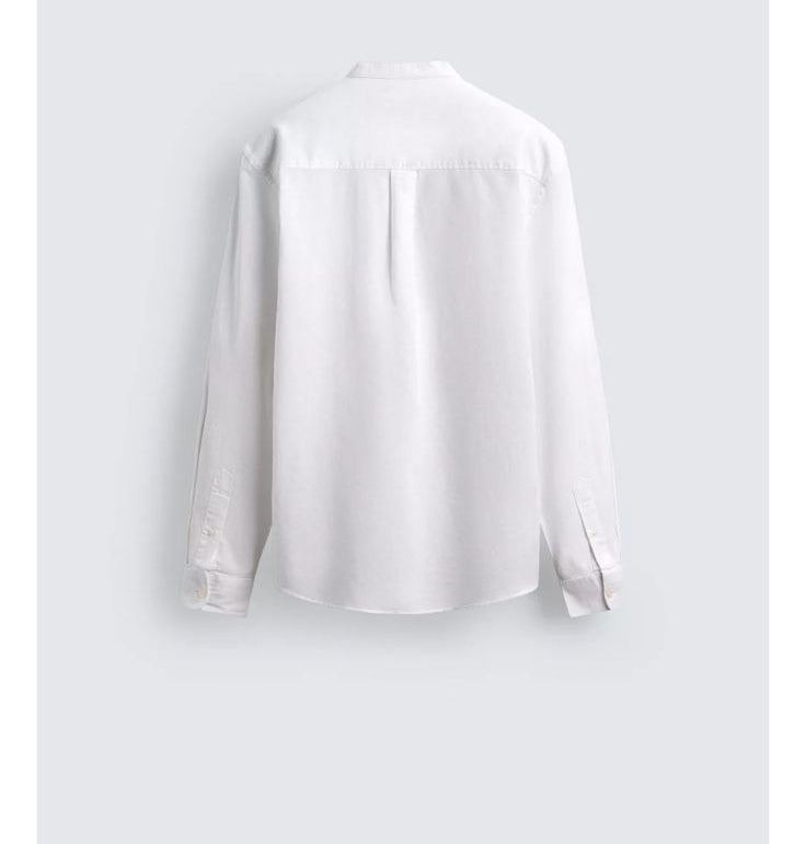 ZARA Riviera Cotton Linen Shirt – White