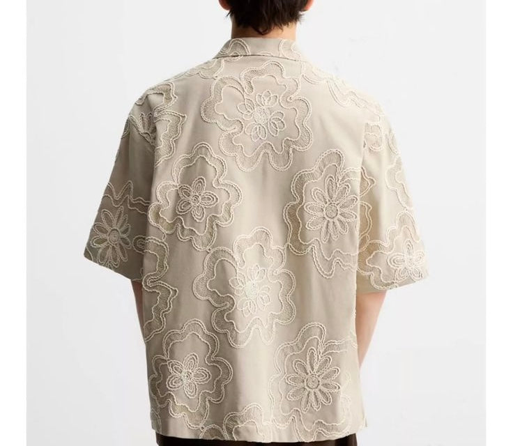 ZARA Resort Oversized Shirt – Sand Beige