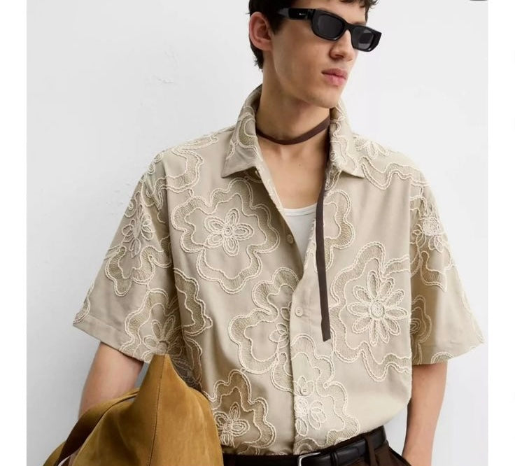 ZARA Resort Oversized Shirt – Sand Beige