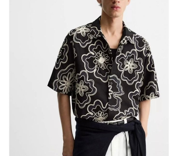 ZARA Resort Oversized Shirt – Mosaic Print