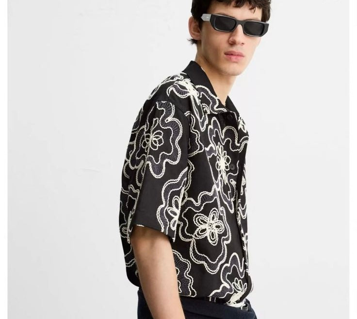 ZARA Resort Oversized Shirt – Mosaic Print