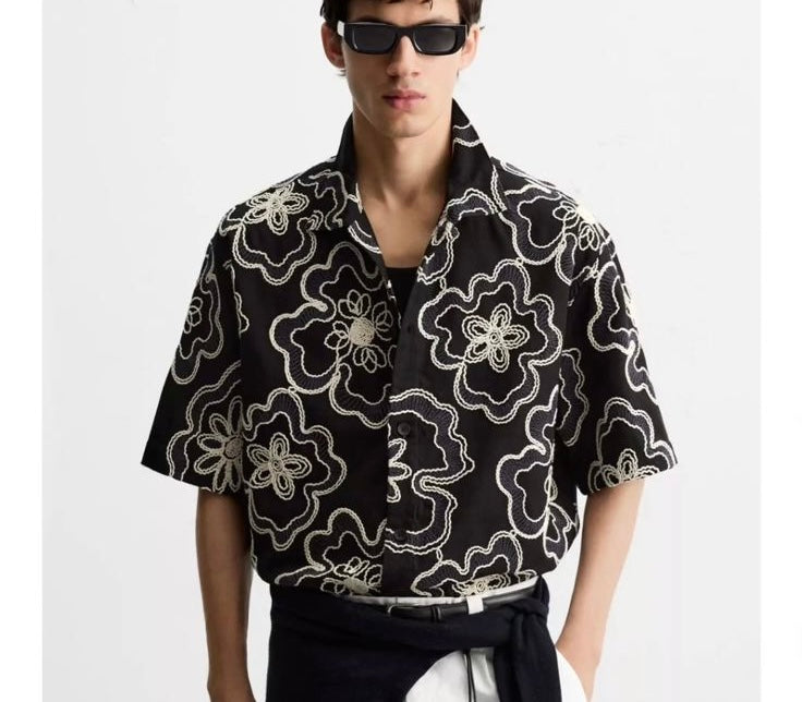 ZARA Resort Oversized Shirt – Mosaic Print
