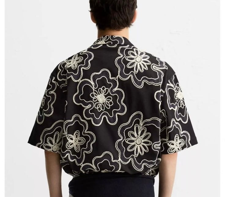 ZARA Resort Oversized Shirt – Mosaic Print