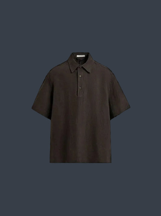 ZARA Riviera Pure100%  Linen Shirt – Mocha Brown