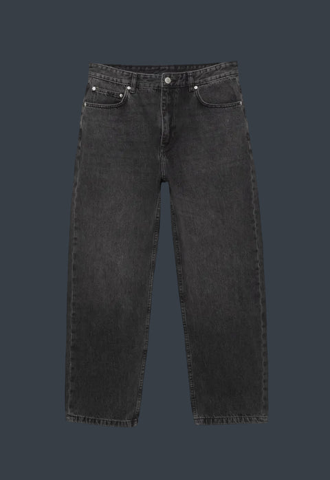 PULL&BEAR Relaxed Denim Jeans – Washed Black