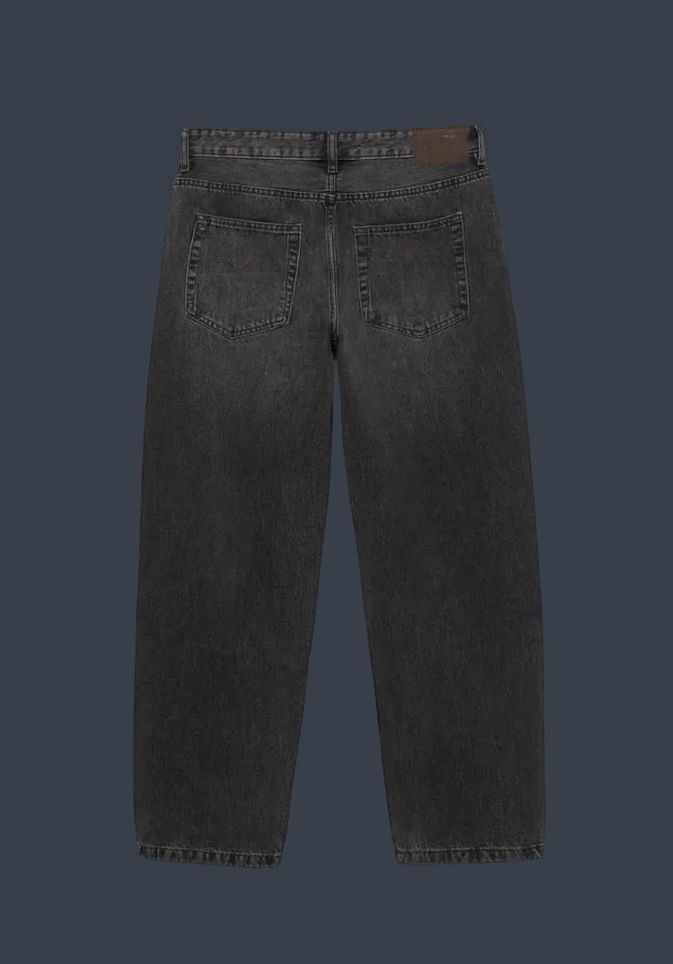 PULL&BEAR Relaxed Denim Jeans – Washed Black