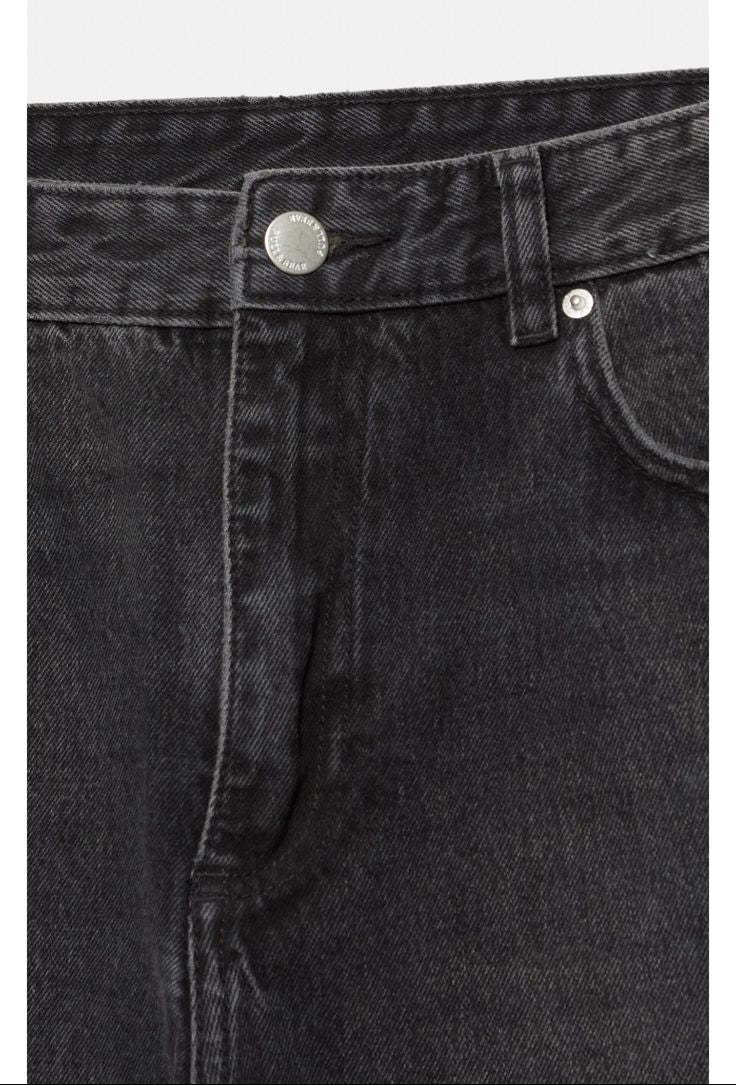 PULL&BEAR Relaxed Denim Jeans – Washed Black