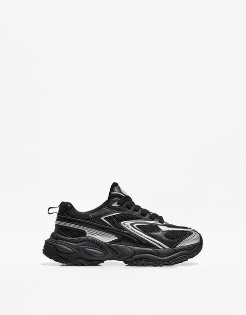 BERSHKA Fusion Tech Sneaker – Black
