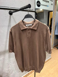 ZARA Fine Knit Polo Shirt – Mocha Brown