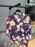 ZARA Floral Print Resort Shirt – Purple, White & Orange
