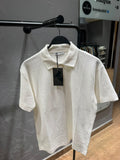 ZARA Textured Knit Polo – Ivory White