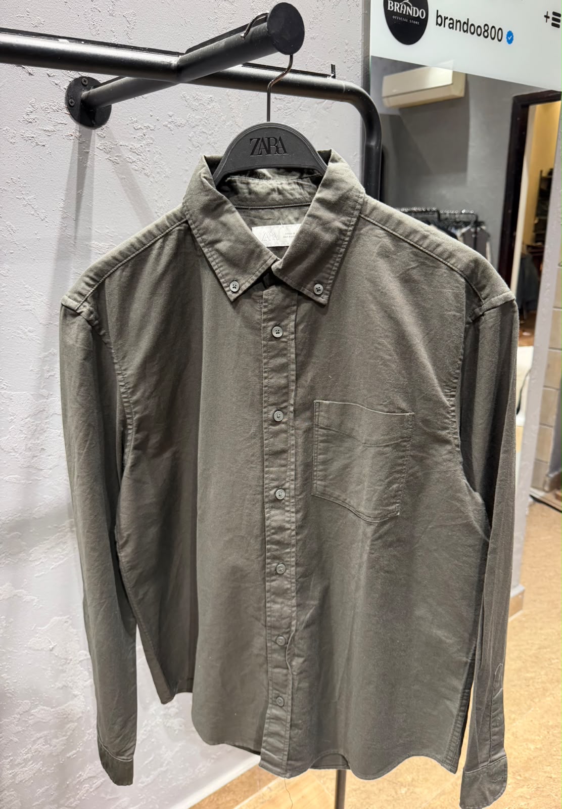 ZARA Oxford Shirt – Washed Charcoal