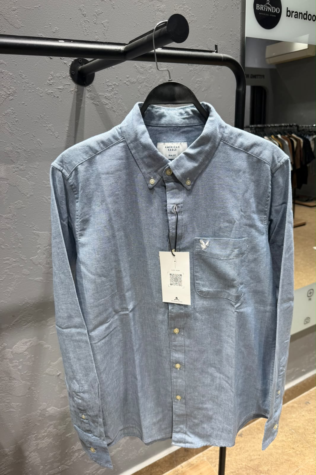 AMERICAN EAGLE Oxford Shirt – Light Blue