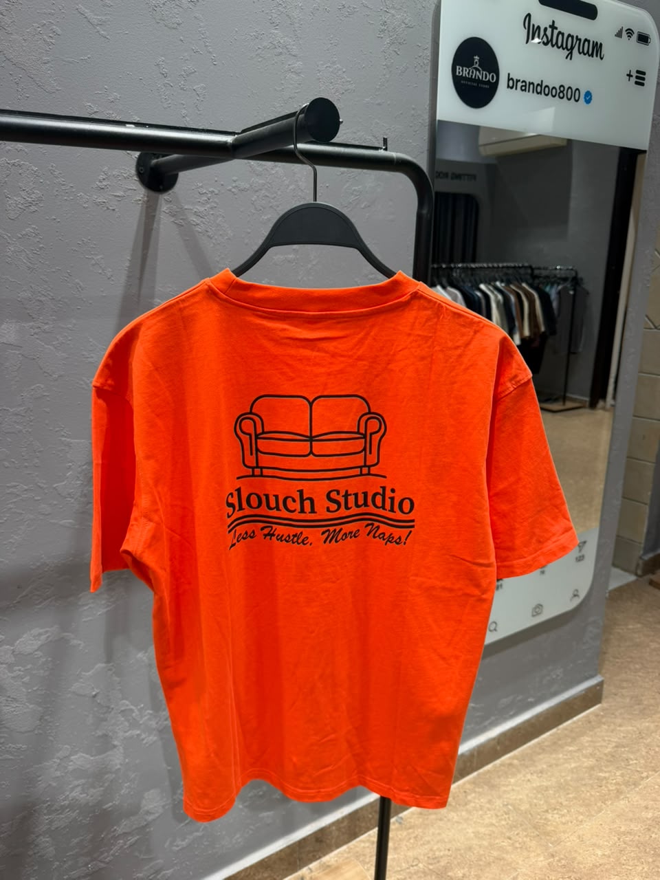 ZARA Slouch Studio Graphic T-Shirt – Bright Orange