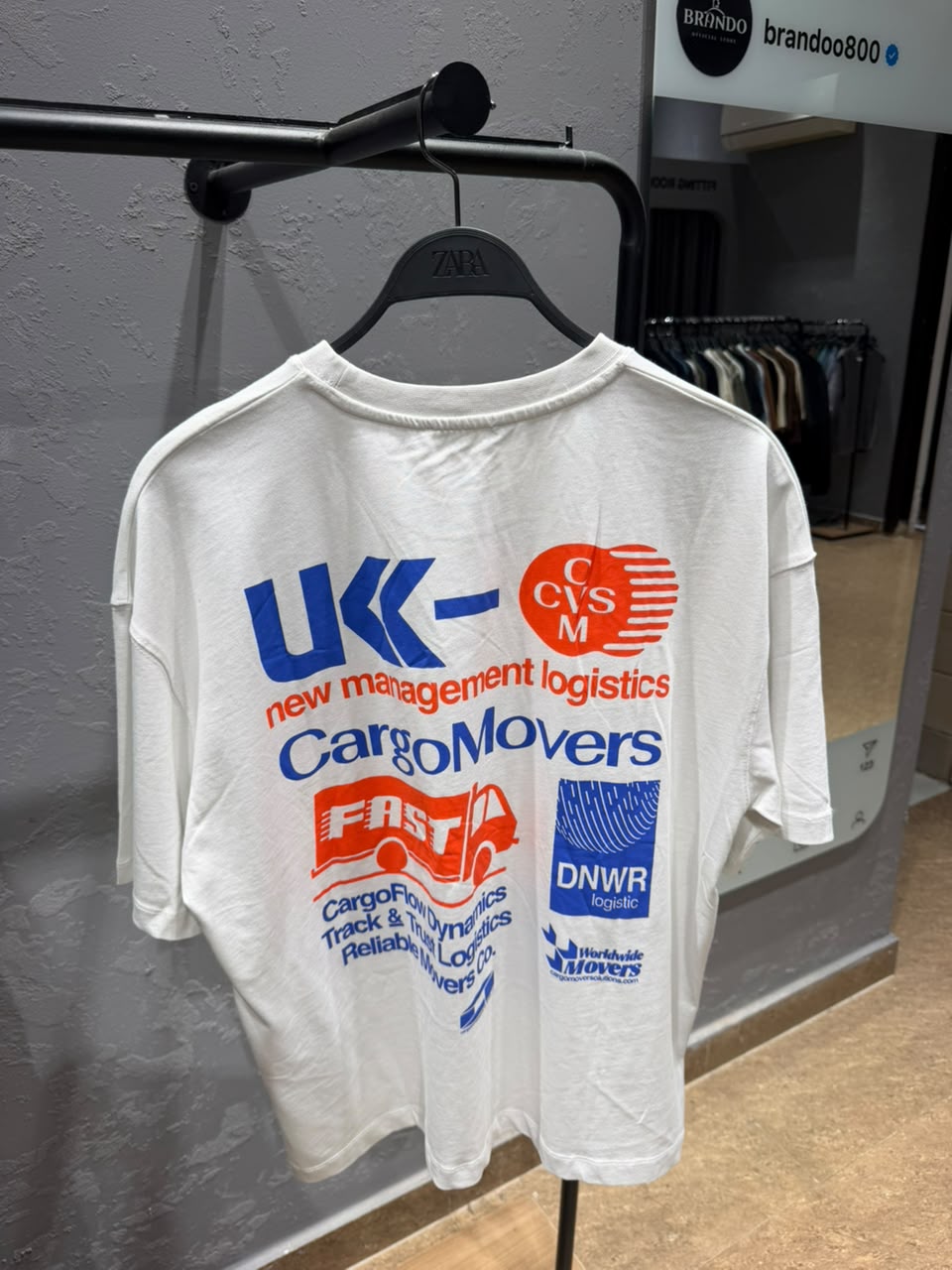 ZARA CargoMovers Graphic T-Shirt – White