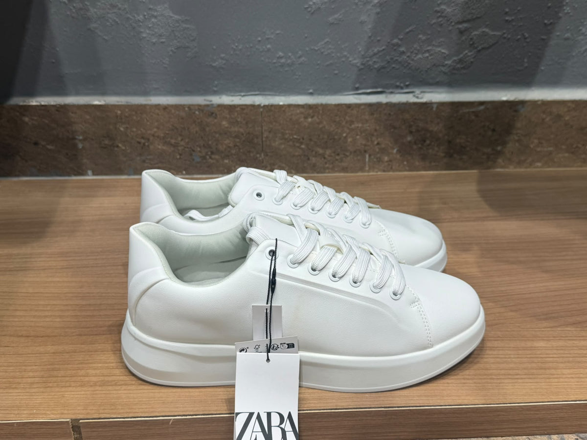 Clean Court Sneakers – Triple White ZARA