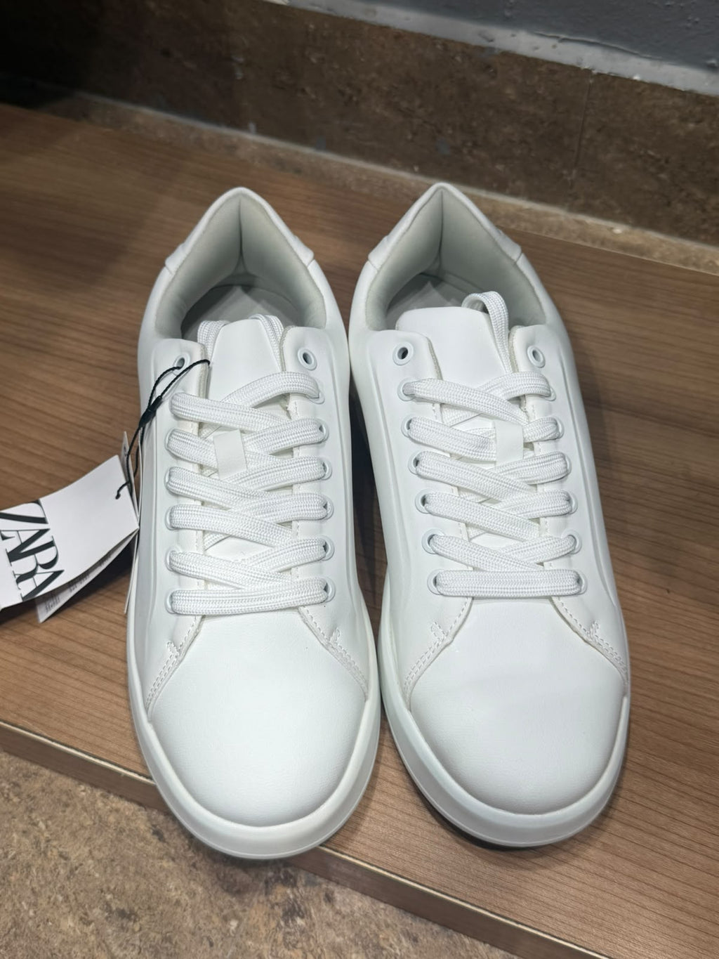 Clean Court Sneakers – Triple White ZARA
