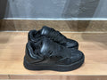 Oversized Lace Court Sneakers – Triple Black Bershka