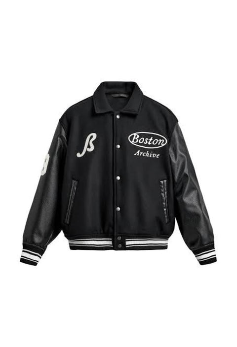 ZARA Boston Archive Varsity Jacket – Black Edition
