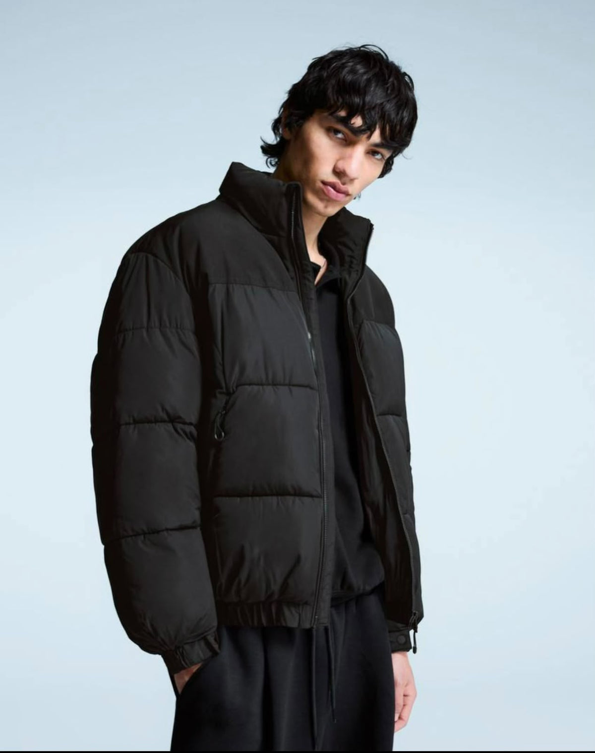 Berserka Oversized Puffer Jacket – Black