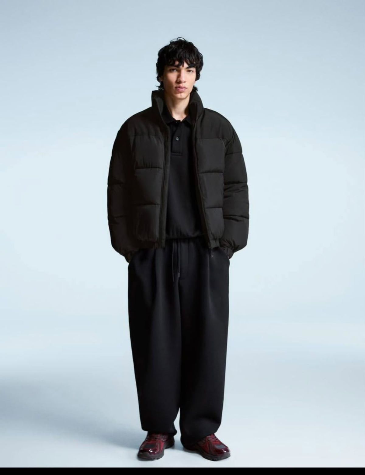 Berserka Oversized Puffer Jacket – Black