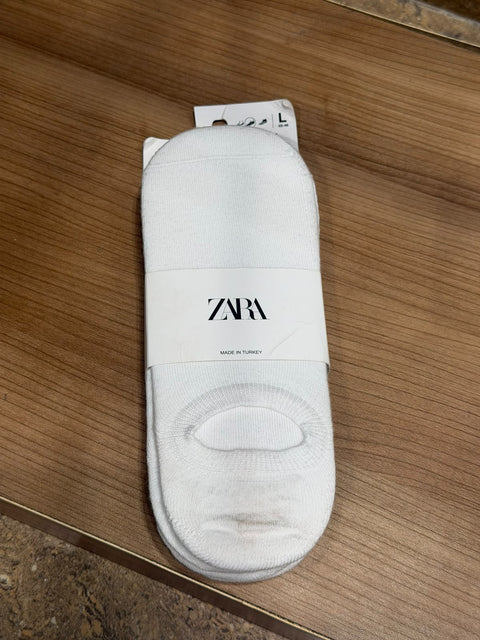 ZARA Essential No-Show Socks – White 4 pairs
