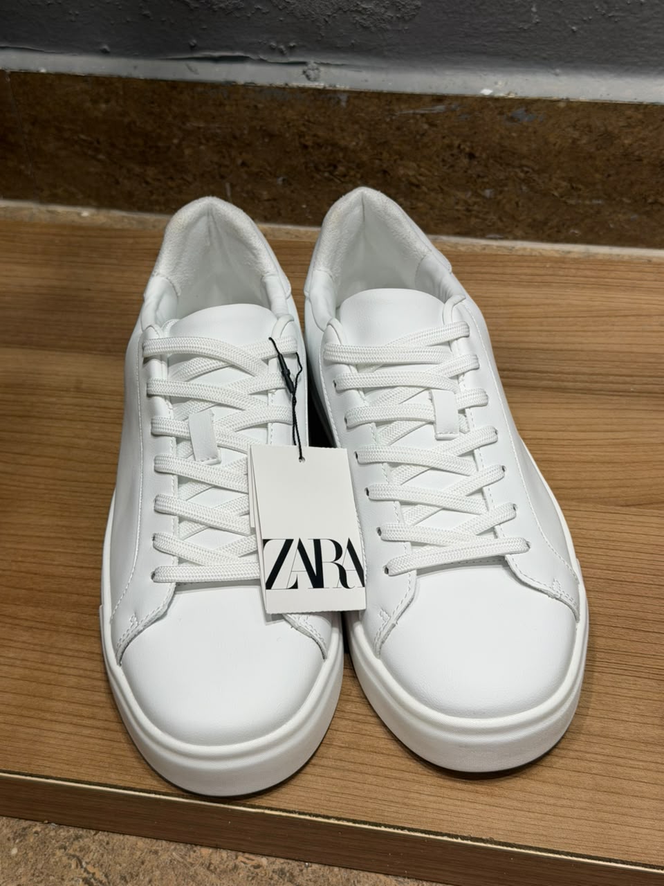 ZARA Essential Leather Sneakers – White