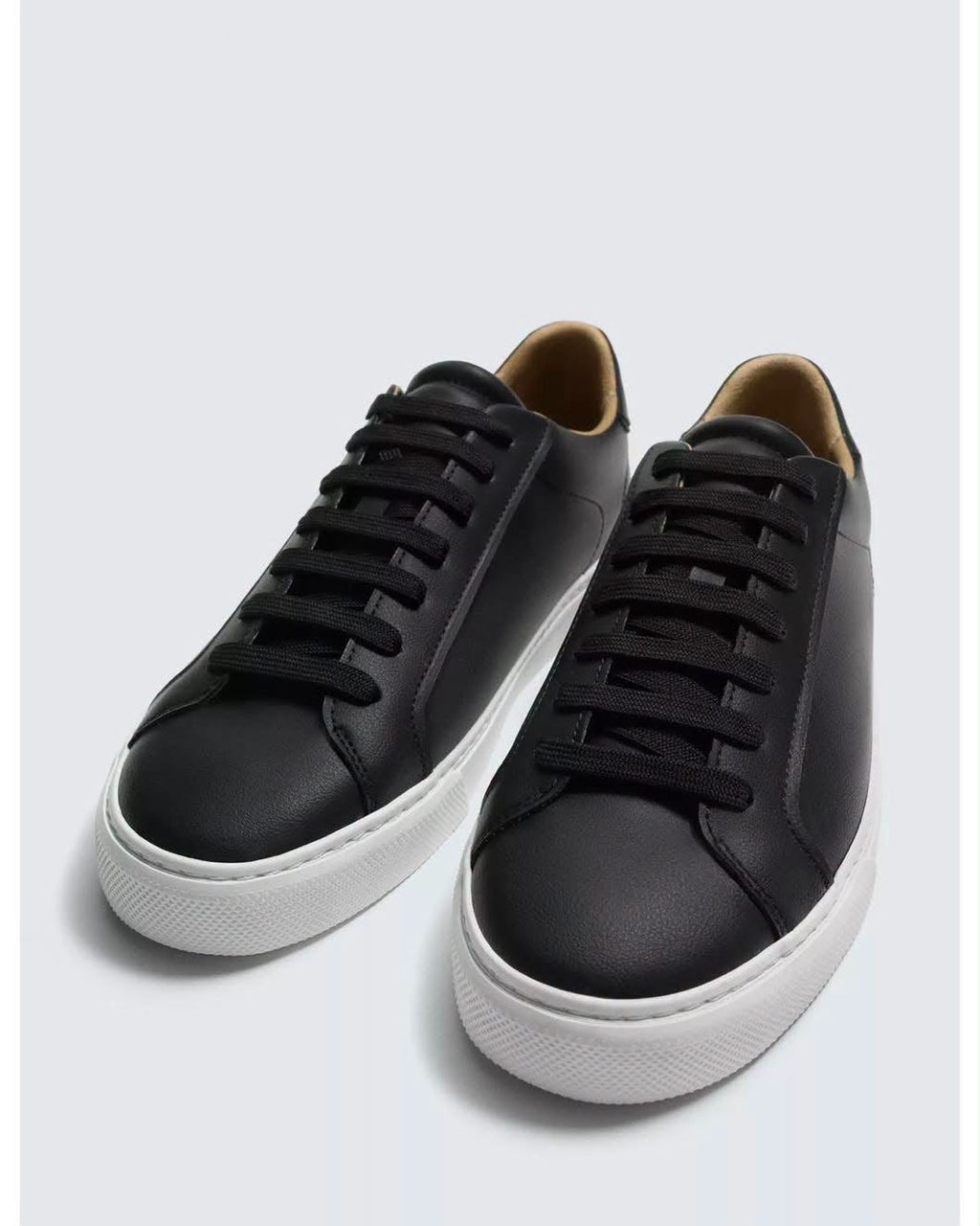 ZARA Essential Leather Sneakers – Black