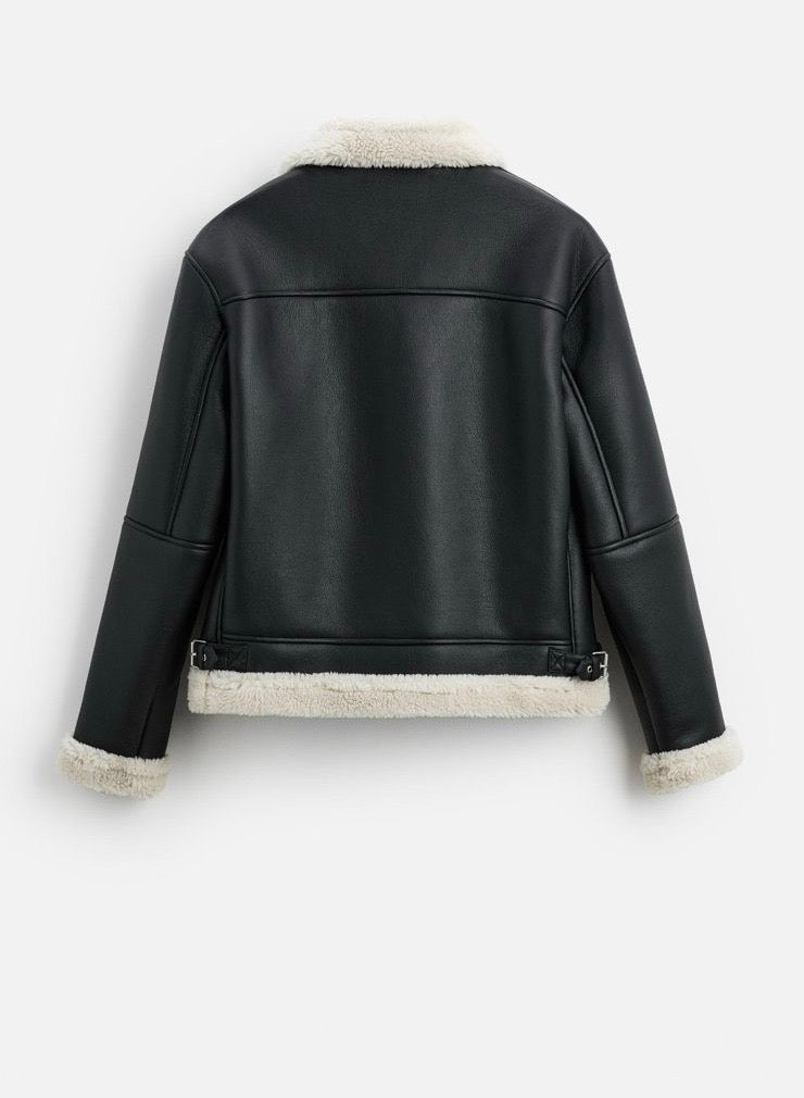 DOUBLE-FACED LEATHER EFFECT JACKET - ZARA