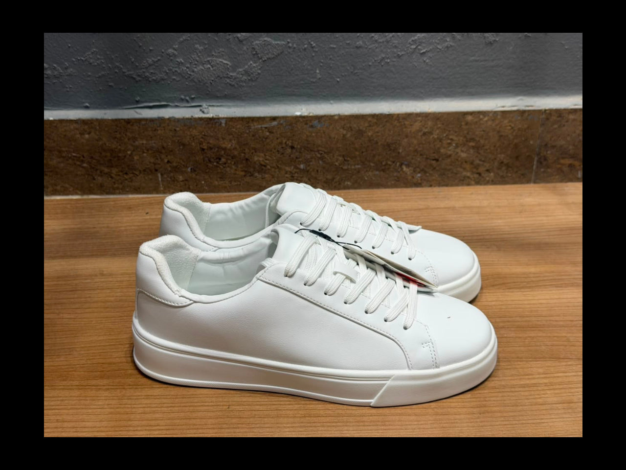 ZARA Essential Leather Sneakers – White