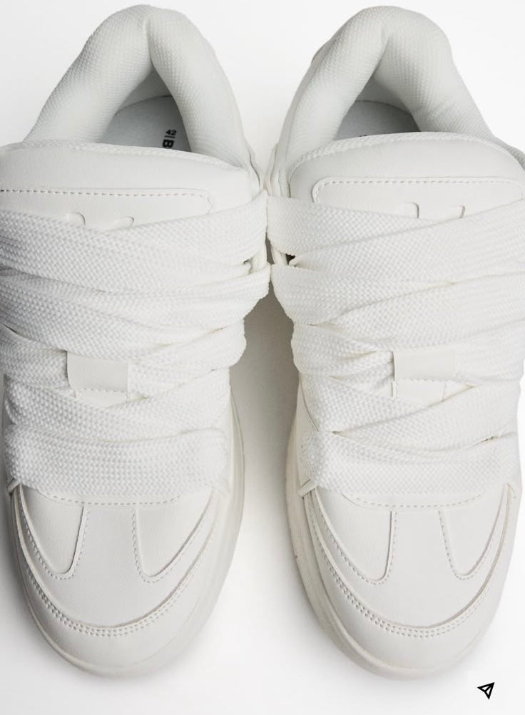 ZARA Retro Runner Sneakers – White Grey